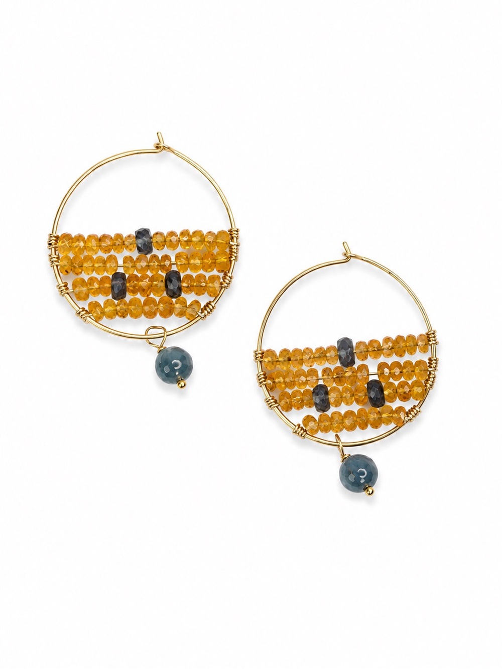 ALHP31 Carnelian and Kyanite Hooks